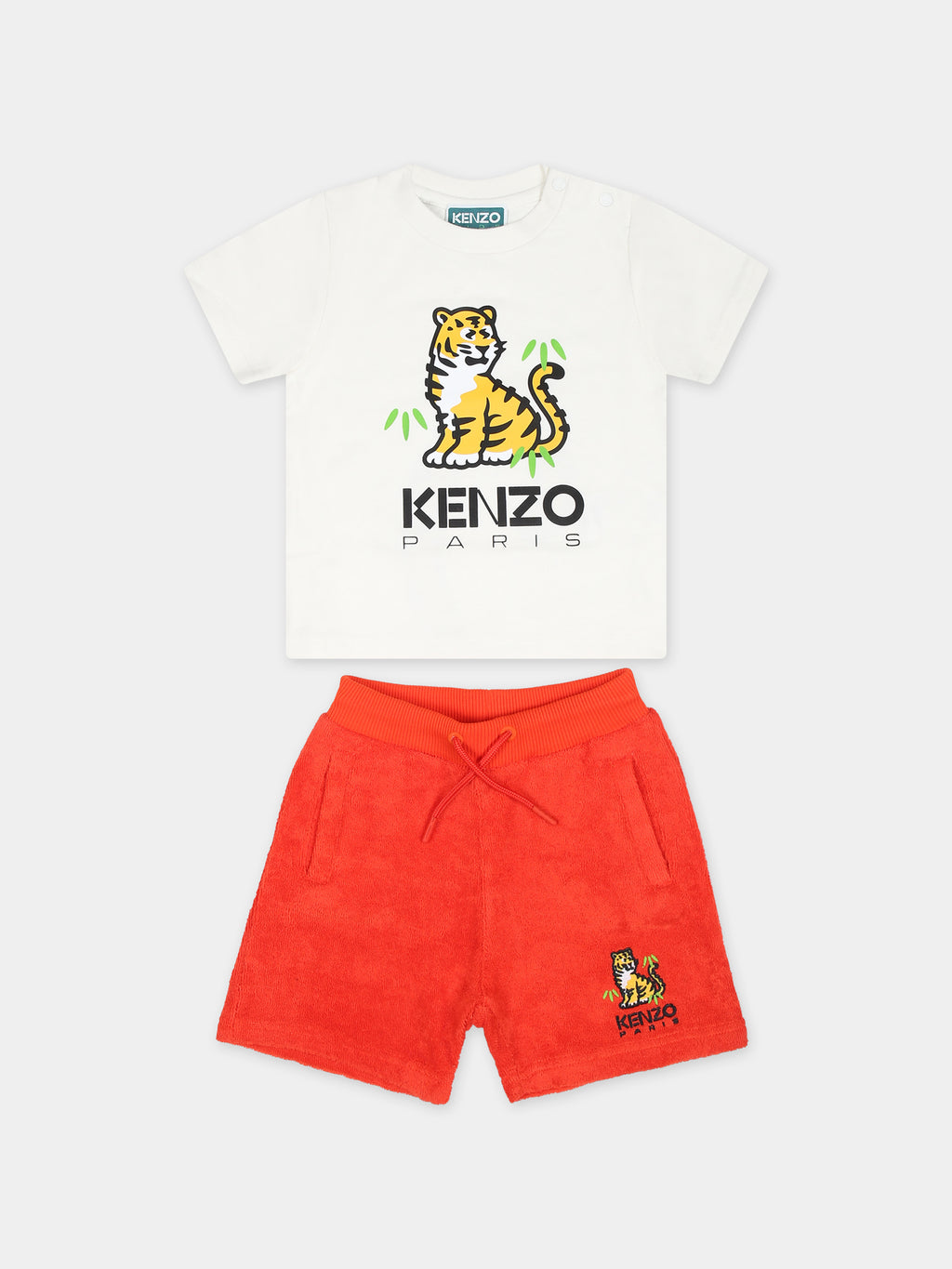 White suit for baby boy with tiger